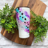 ROAD TO MY HEART PAW PRINT WATERCOLOR TUMBLER