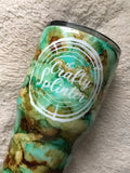 COLORFUL ALCOHOL INK TUMBLER