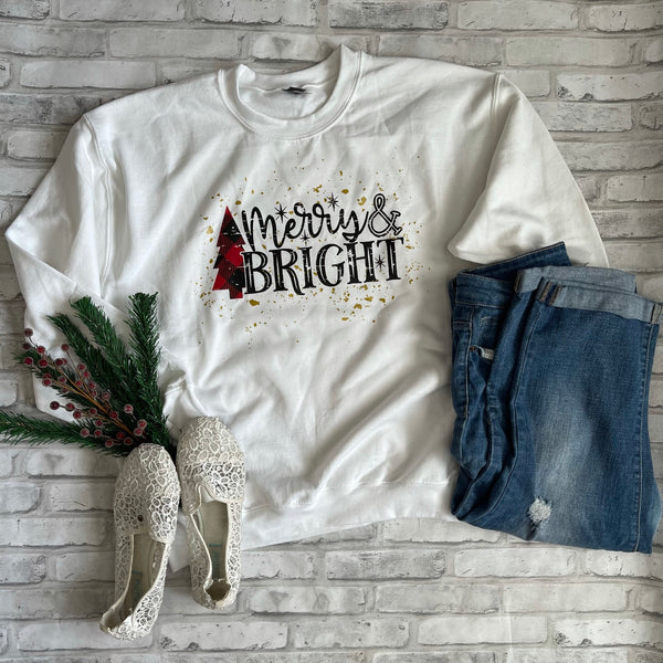 RTS - MERRY AND BRIGHT SWETSHIRT LARGE