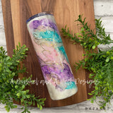 COLORFUL ALCOHOL INK TUMBLER